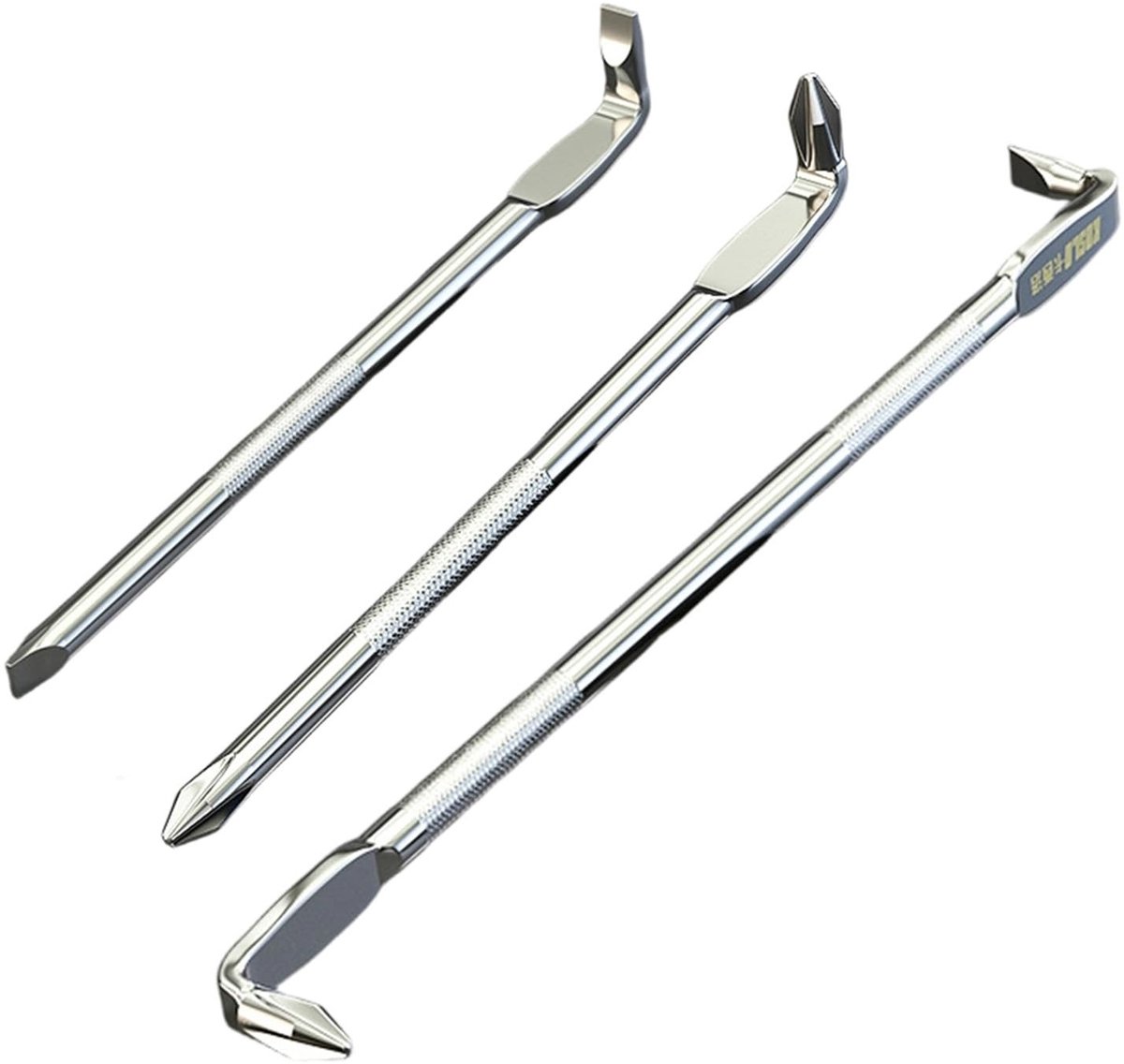 SolidKeus - Set van 3 Afgebogen Schroevendraaiers voor Moeilijke Hoeken