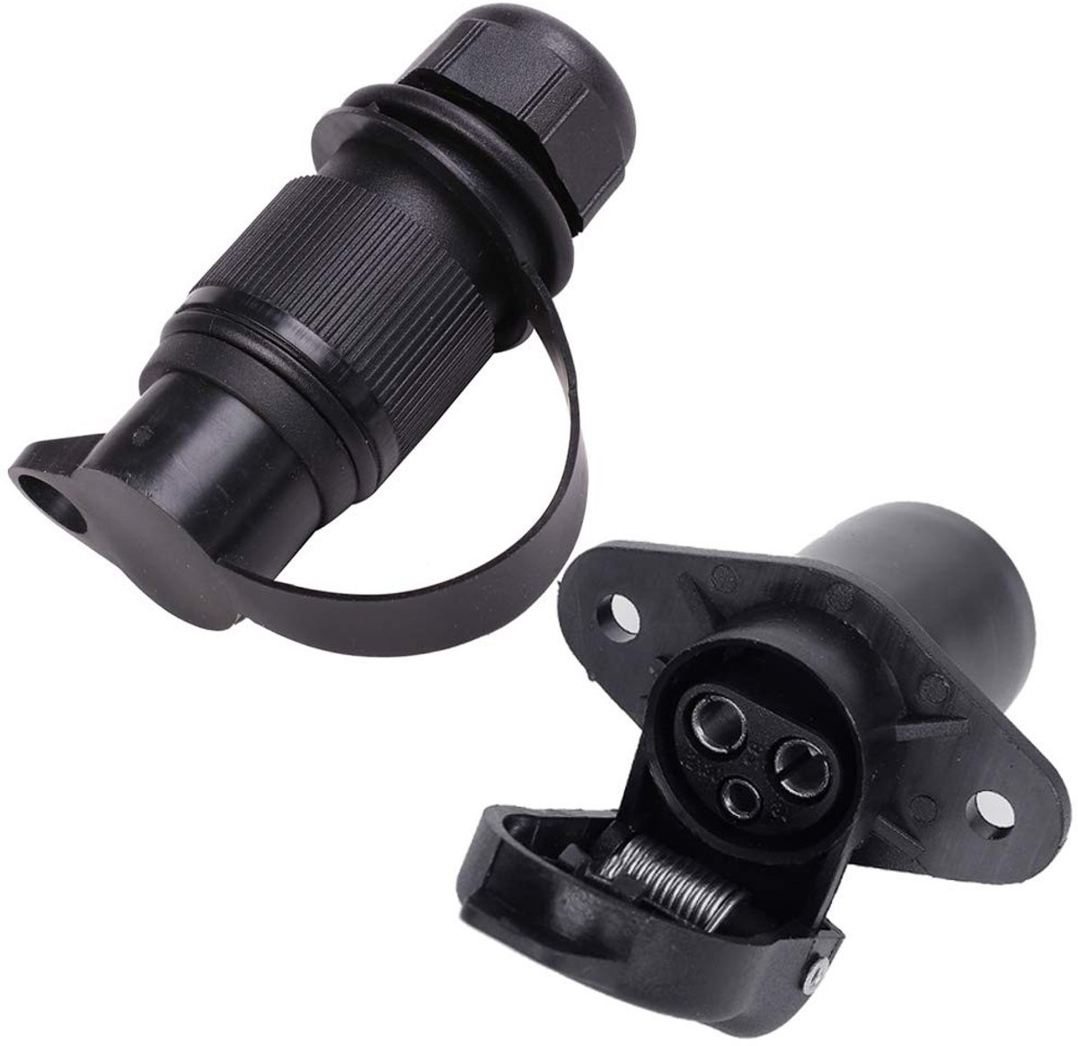 SolidKeus - 12V 3-Pole Trailer Socket met Plug en Schroefaansluiting