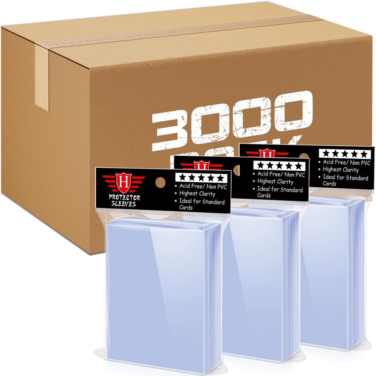 SolidKeus - 3000 Heldere Penny Card Cases voor Trading Cards
