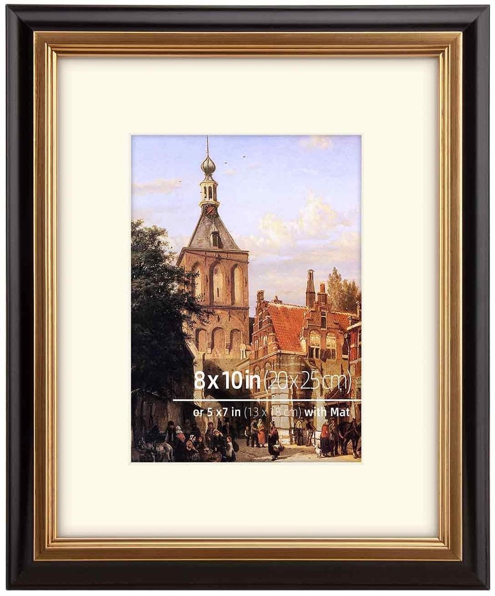 SolidKeus - Vintage Galerie Fotolijst 8x10 Inch Zwart en Goud