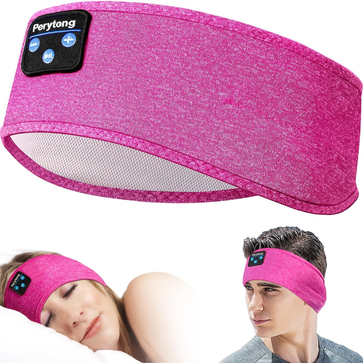 SolidKeus - Slaap Hoofdband met Draadloze Hoofdtelefoon voor Comfortabel Luisteren