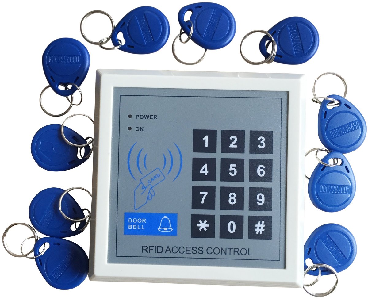 Omgoods - RFID Toegangscontrole Deurslot met 10 Sleutelhangers (Stijl 1)