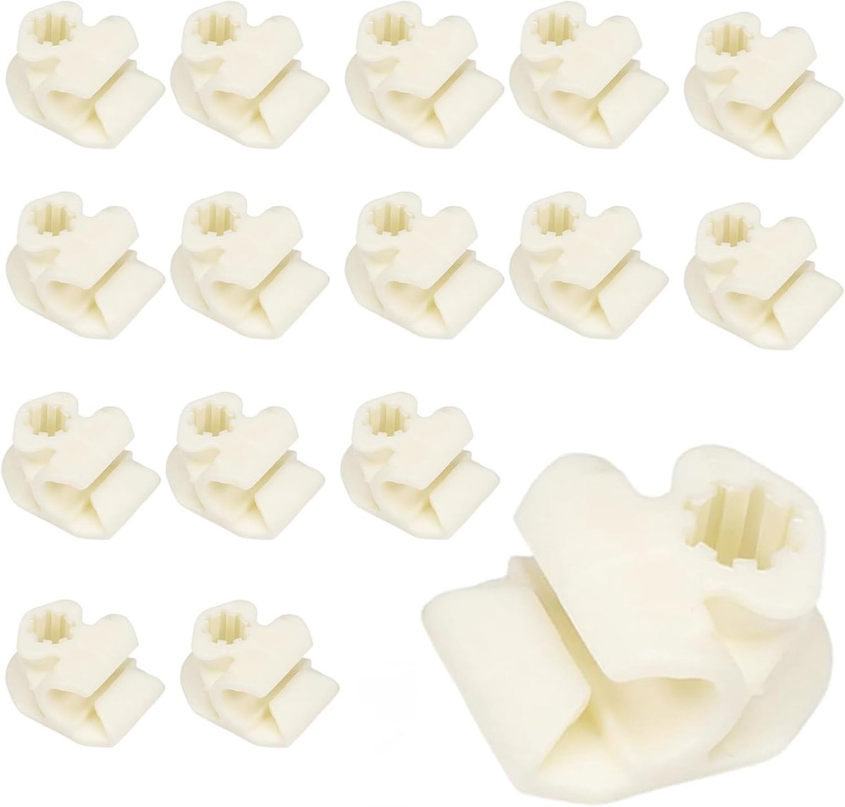 Remleidingsclips - Bevestigingsclips Slang - Veilige Remleiding - Hoogwaardig Nylon - 16 Stuks - Melkachtig