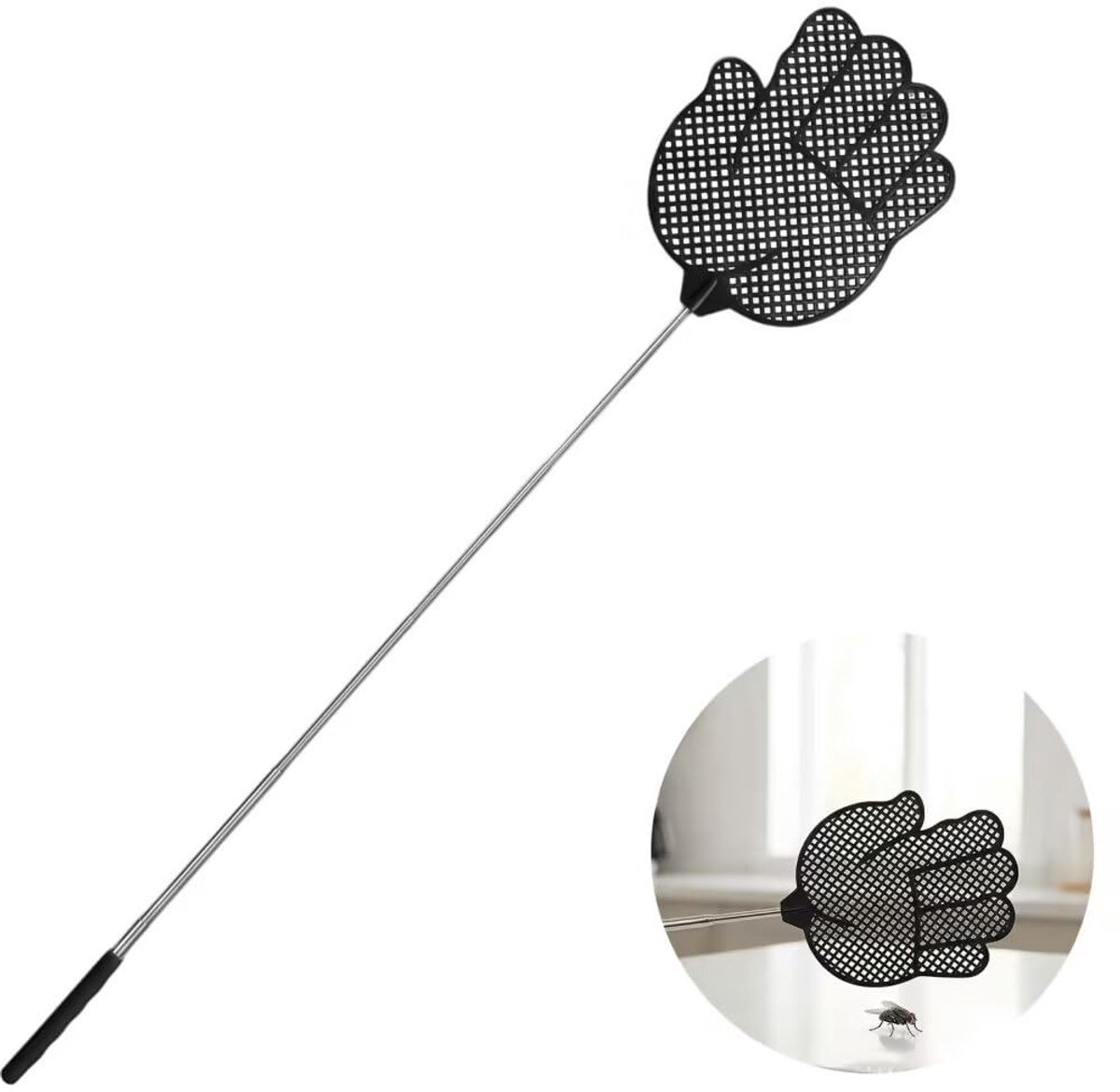 Omgoods - Telescopische Vliegenmepper voor Insectenbestrijding