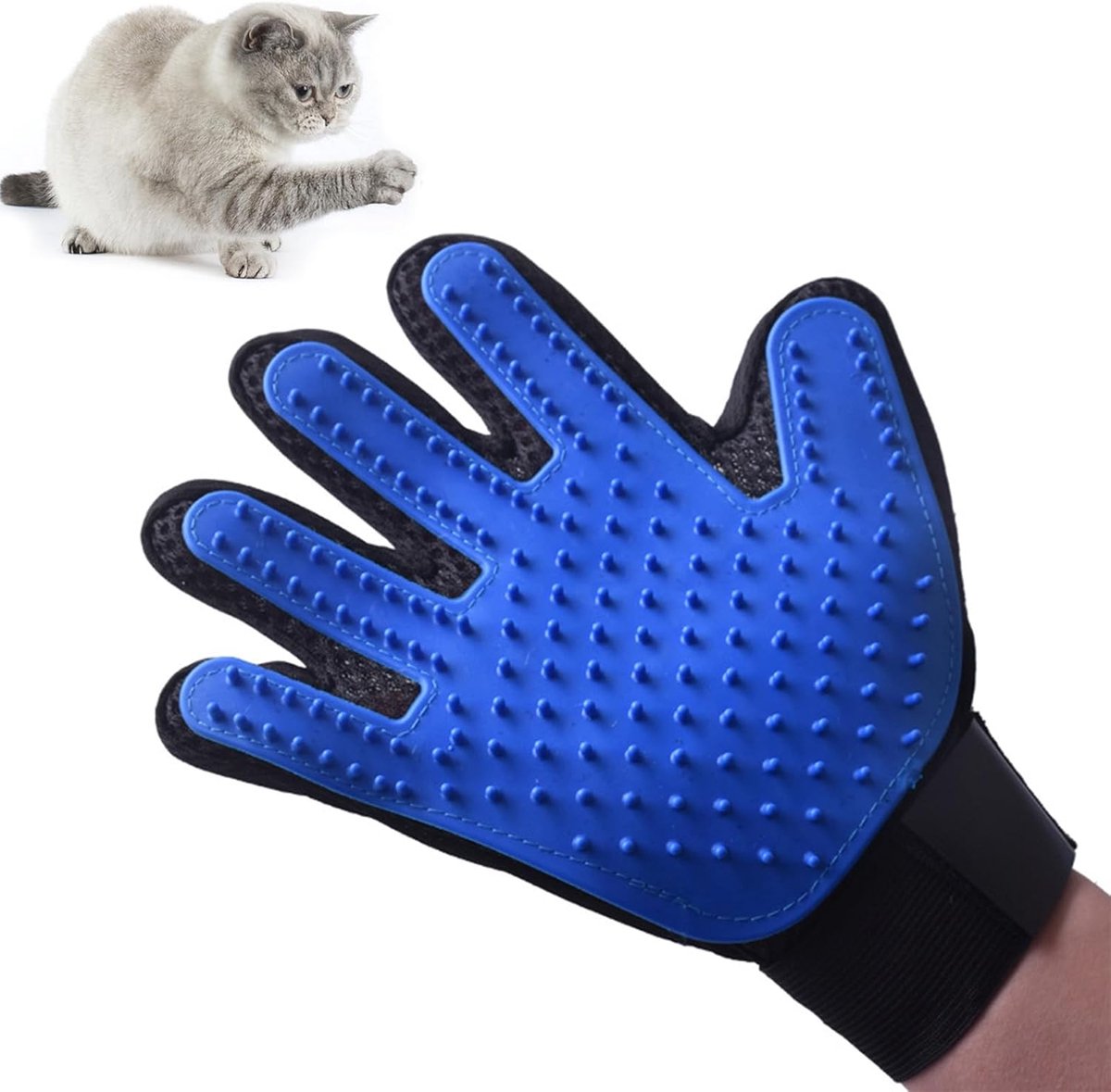 Washandschoen voor katten, kattenhandschoenen, borstel van siliconen, kattenborstel, hondenborstel, verzorgingshandschoen voor huisdieren, premium massagehandschoen voor