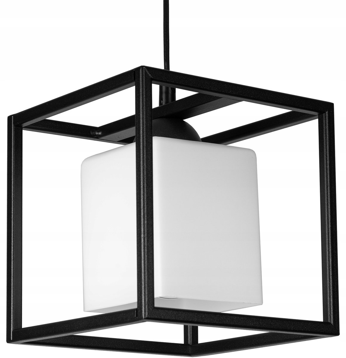 Moderne plafondlamp met Kooi design, wit glas, loftstijl