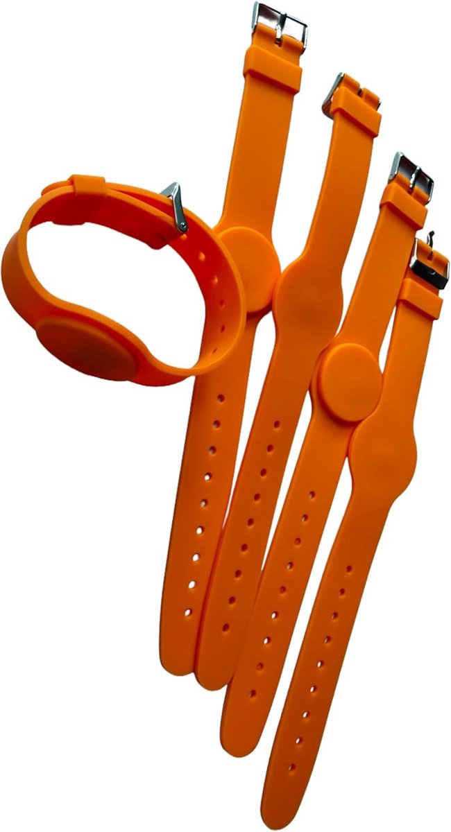 Mifare Classic 1K RFID NFC armband oranje kleur siliconen armband (5 stuks)