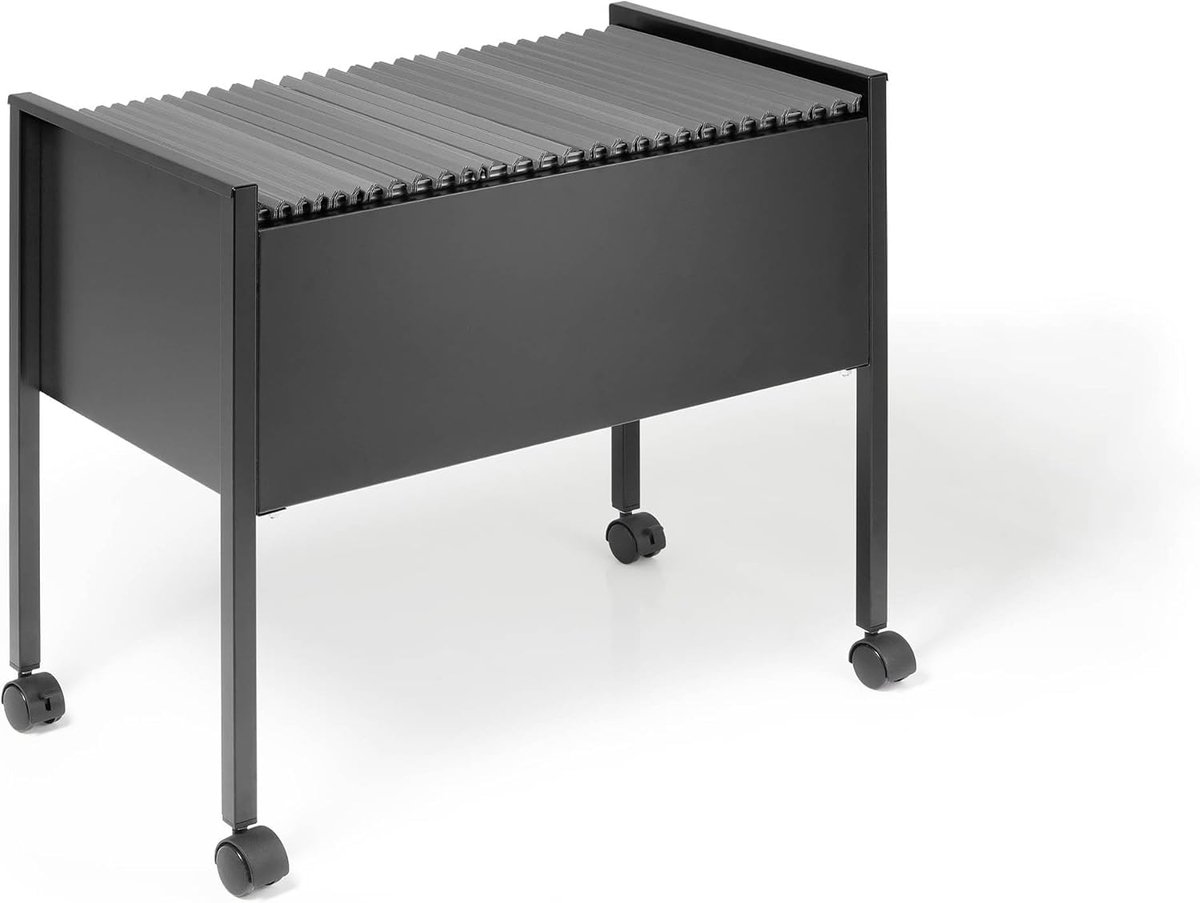 309501 Eco hangmappentrolley 80 A4, zwart, zwart