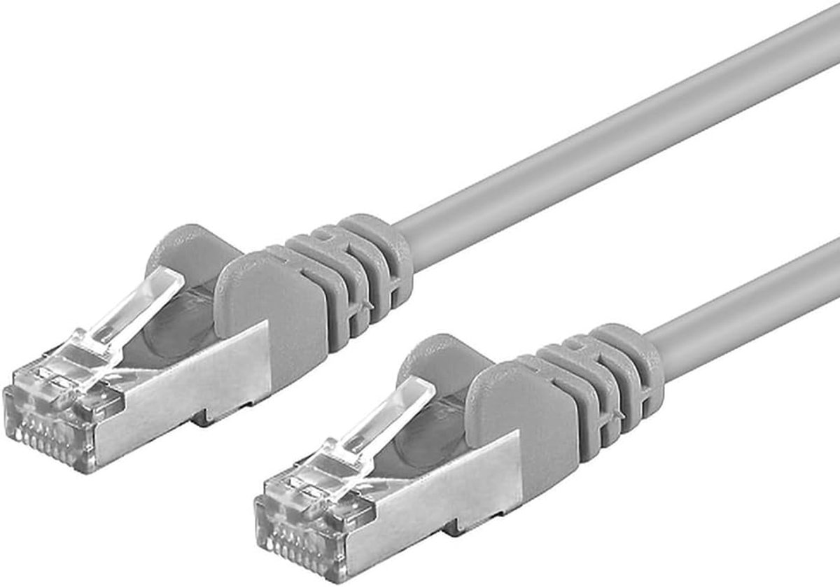 Netwerkkabel, ethernet, LAN en patchkabel CAT5e, FTP afscherming, snel flexibel en robuust RJ45-kabel 1 Gbit/s, AWG 26/7, koperen kabel 100% Cu, grijs, 5 m