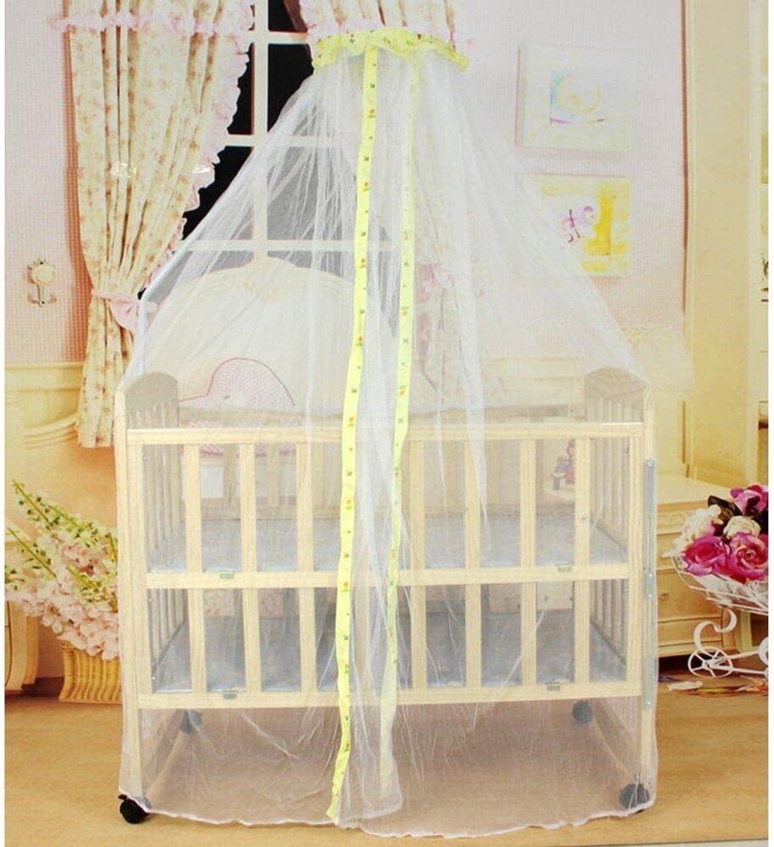 Muggennet voor babybed, peuterbed, kinderbed, baldakijn, muggennet, wasbaar, insectennet, kinderwagen, kribbe, insectengaas, gaas voor kinderkamer, geel