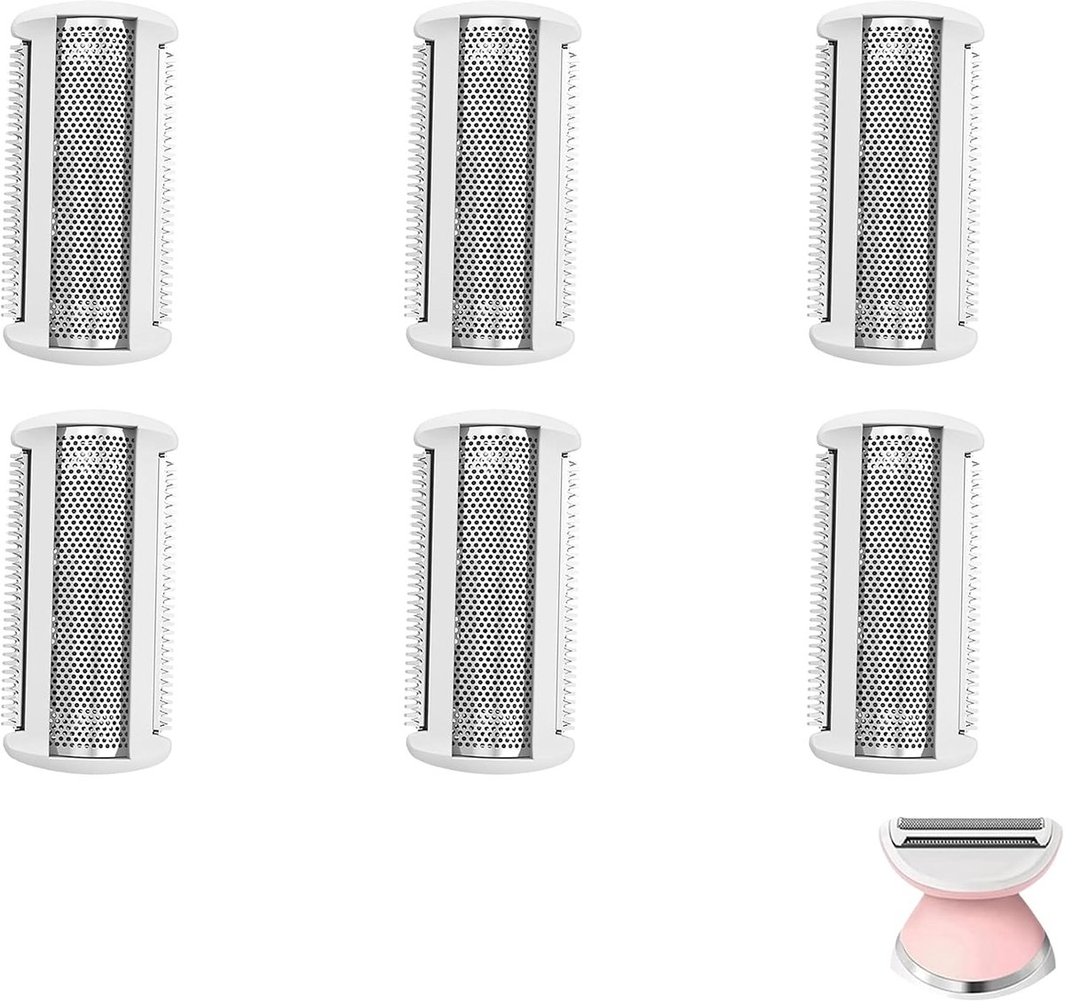 Scheerkop Folie Vervanging Eén Blade Hoofd Trimmer RVS voor Elektrische Ladyshaver Nat en Droog Nieuwe Scheermesjes voor BRL140 BRL146 (6 stuks)