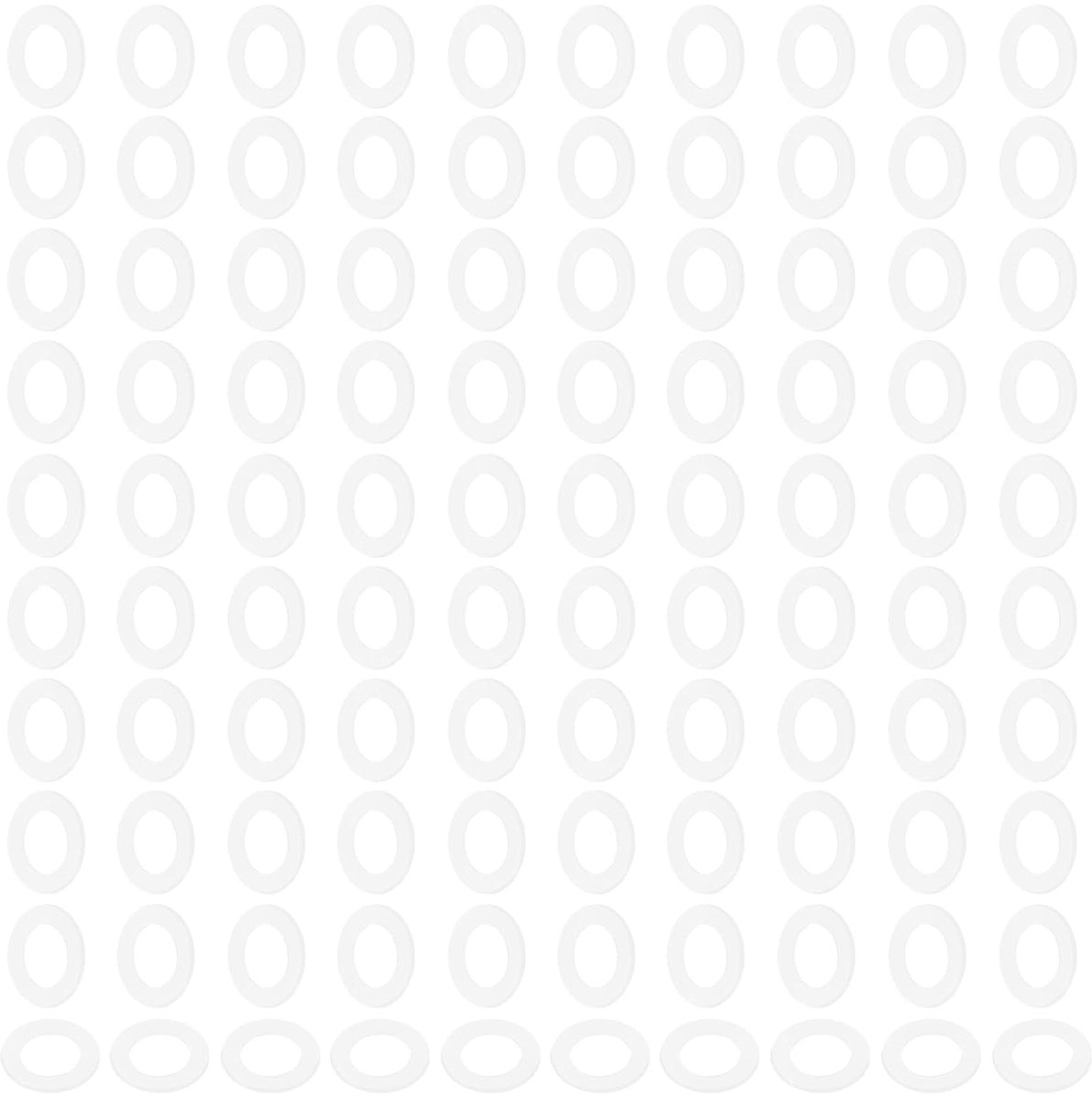 Platte afdichtingen, 120 stuks 12 mm ID 20 mm OD 1 mm dik kunststof afdichtingen platte afdichtingen vervanging voor sanitaire armatuur slangbevestigingsschroef, wit