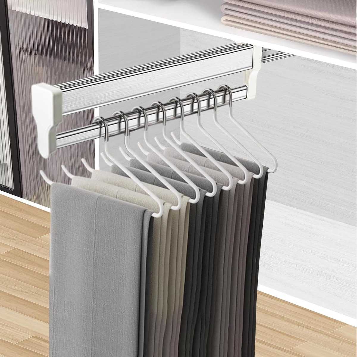 Kleding Hanger Rod Verstelbare Garderobe Kleding Rail Hanger Rack Bar (547mm)