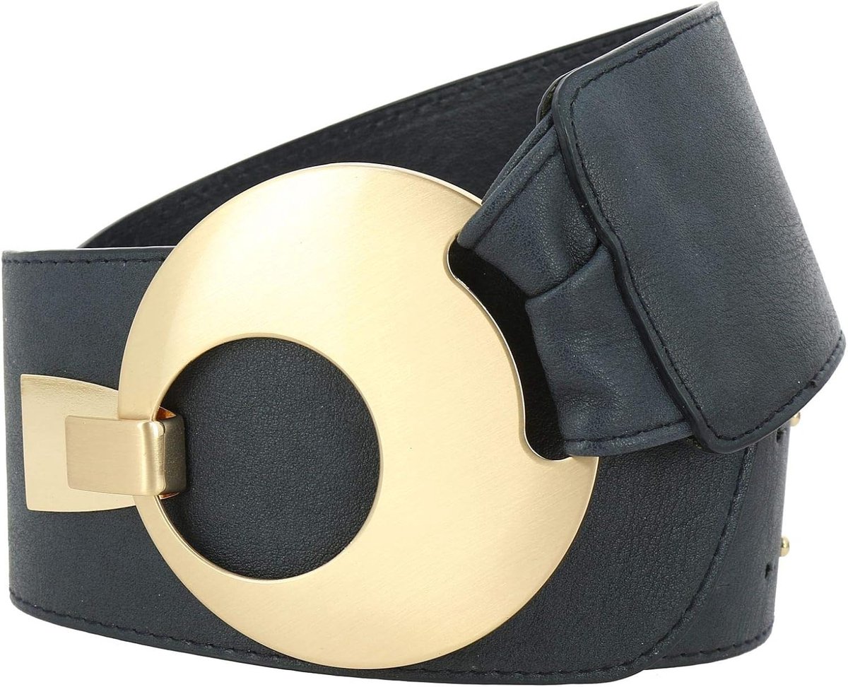 - Brede riem voor dames met ronde kruisgesp, VANESSA