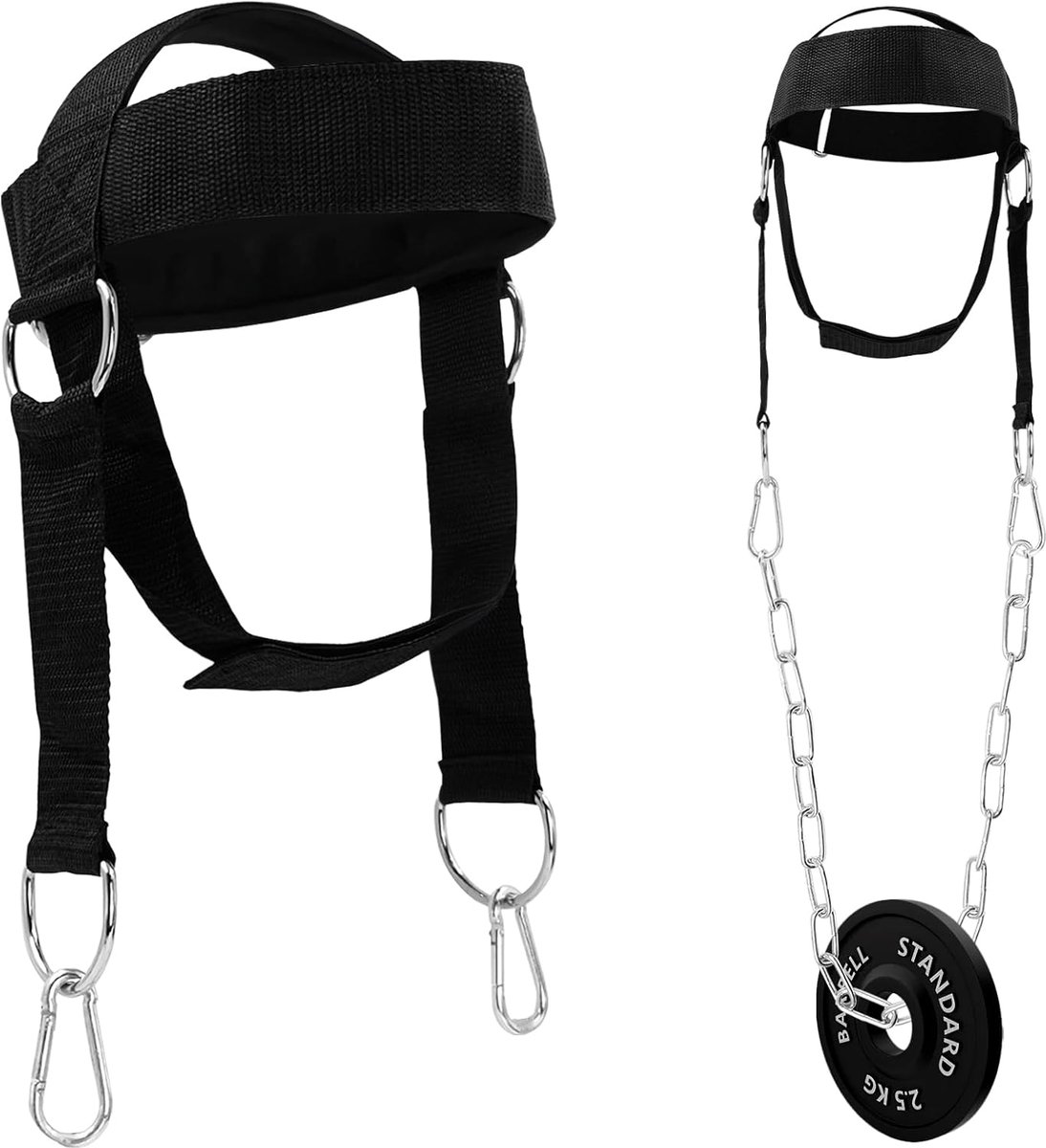 Gewichtheffen Training Verstelbare Bandjes en Stalen Ketting voor Nekspierkracht en Weerstand Training Apparatuur
