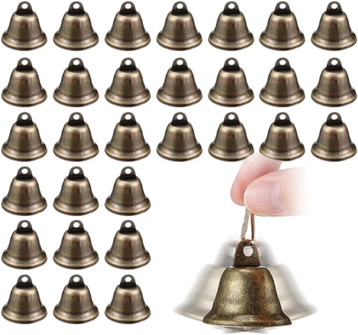Knutselen - Bell Bronze Vintage belletjes, mooie koperen klokken voor huisdecoratie, windgong, bruiloften, kerstklokken, hondentraining