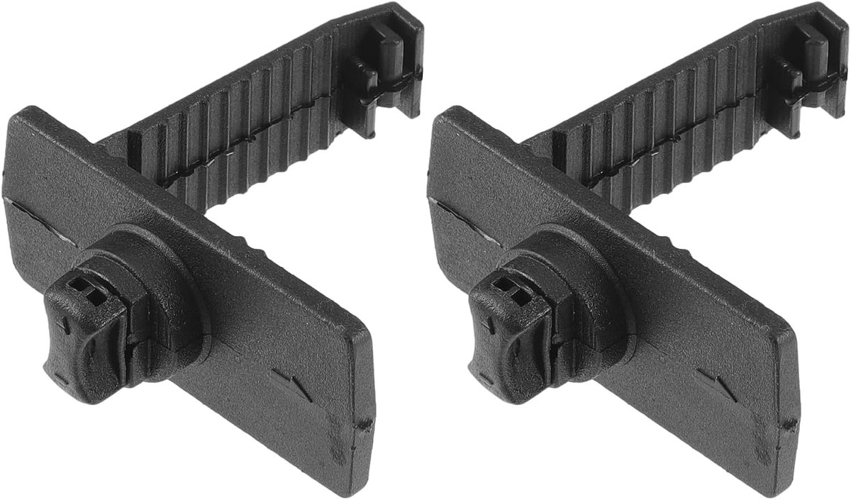 2 Stuks Auto Houder Bevestigingsclip Compatibel Voor Honda Voor Acura, Duurzaam Antislip Plastic Zwart L-Vormige Vloermat Bevestigingsclips