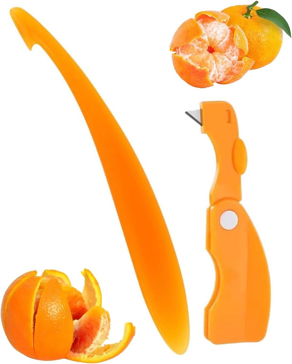 2 stuks sinaasappelschiller, oranje dunschiller, effectieve citrusschiller voor sinaasappelschiller en andere citrusvruchten, oranje schiller, praktisch dunschiller, gereedschap voor keuken en