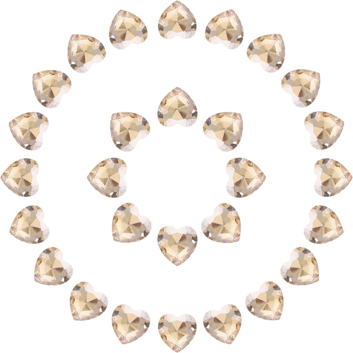 Strassteentjes met puntige achterkant, 10 mm, voor het maken van sieraden, kostuums, doe-het-zelf, knutselen, 80 stuks, champagne