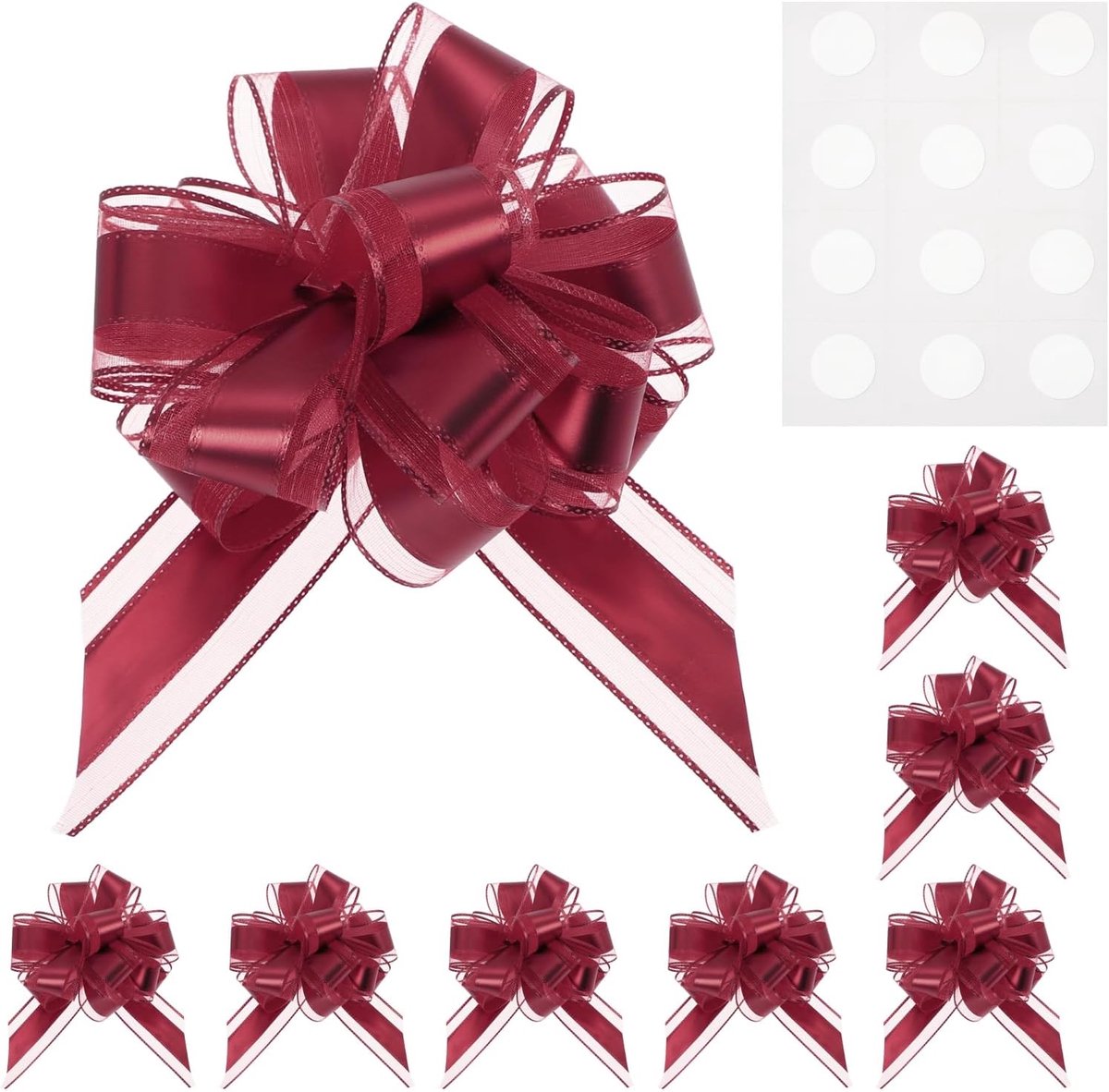 Strikken voor geschenkverpakking, 20 x 15 cm grote strik voor cadeau, herbruikbare lintstrik voor het inpakken van dozen/decoratieve accenten/verjaardag/Kerstmis