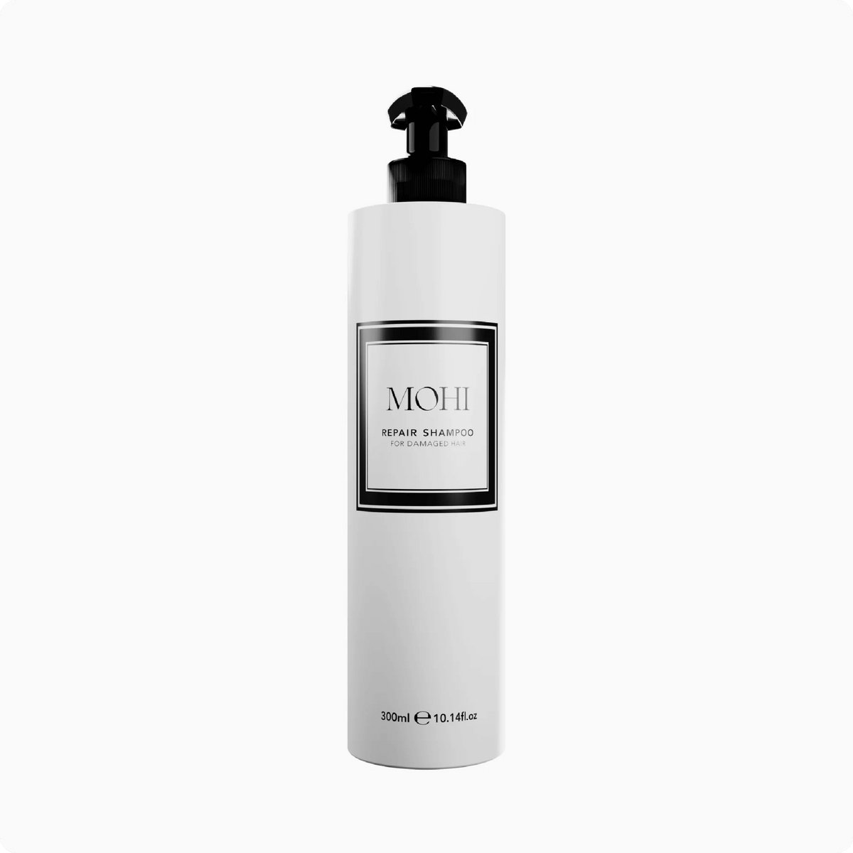 MOHI Repair Shampoo 300ml - Alle Haarstructuren - Voedt Reinigt en Herstelt Beschadigd Haar - Met Arganolie Keratine en Eiwitten - Vrij van Parabenen en Sulfaten