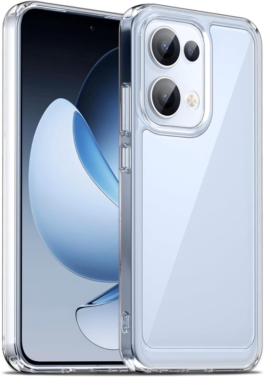 Hoesje voor OPPO Reno 13 5G, Militaire Valbescherming, Anti-Geel, Ultradun Schokbestendig Hoes met Harde PC Achterkant en Krasbestendig Case, Transparant