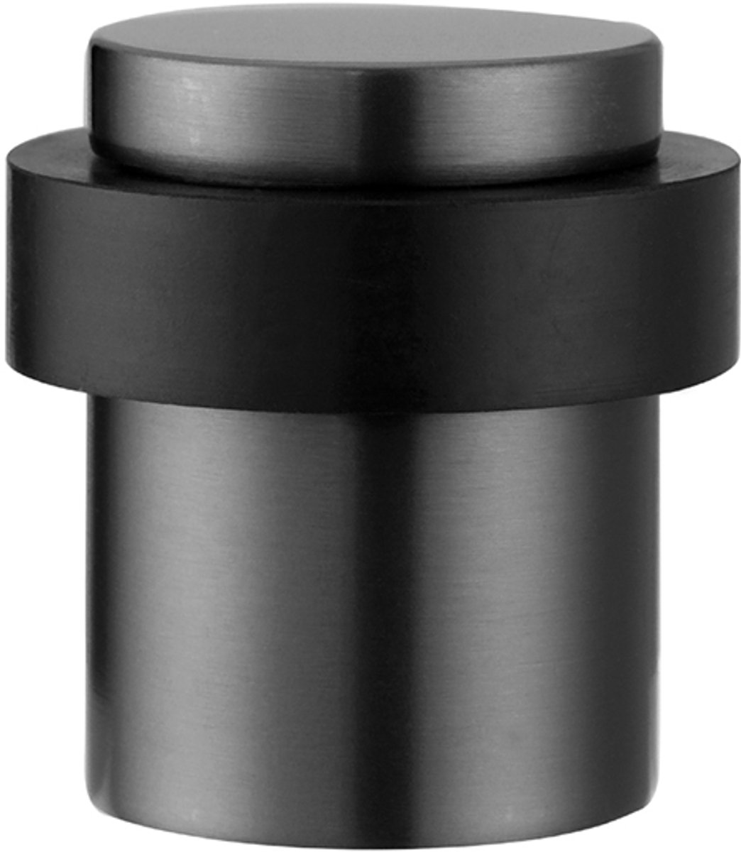Deurstopper voor vloermontage 30x40mm gun metal PVD gecoat