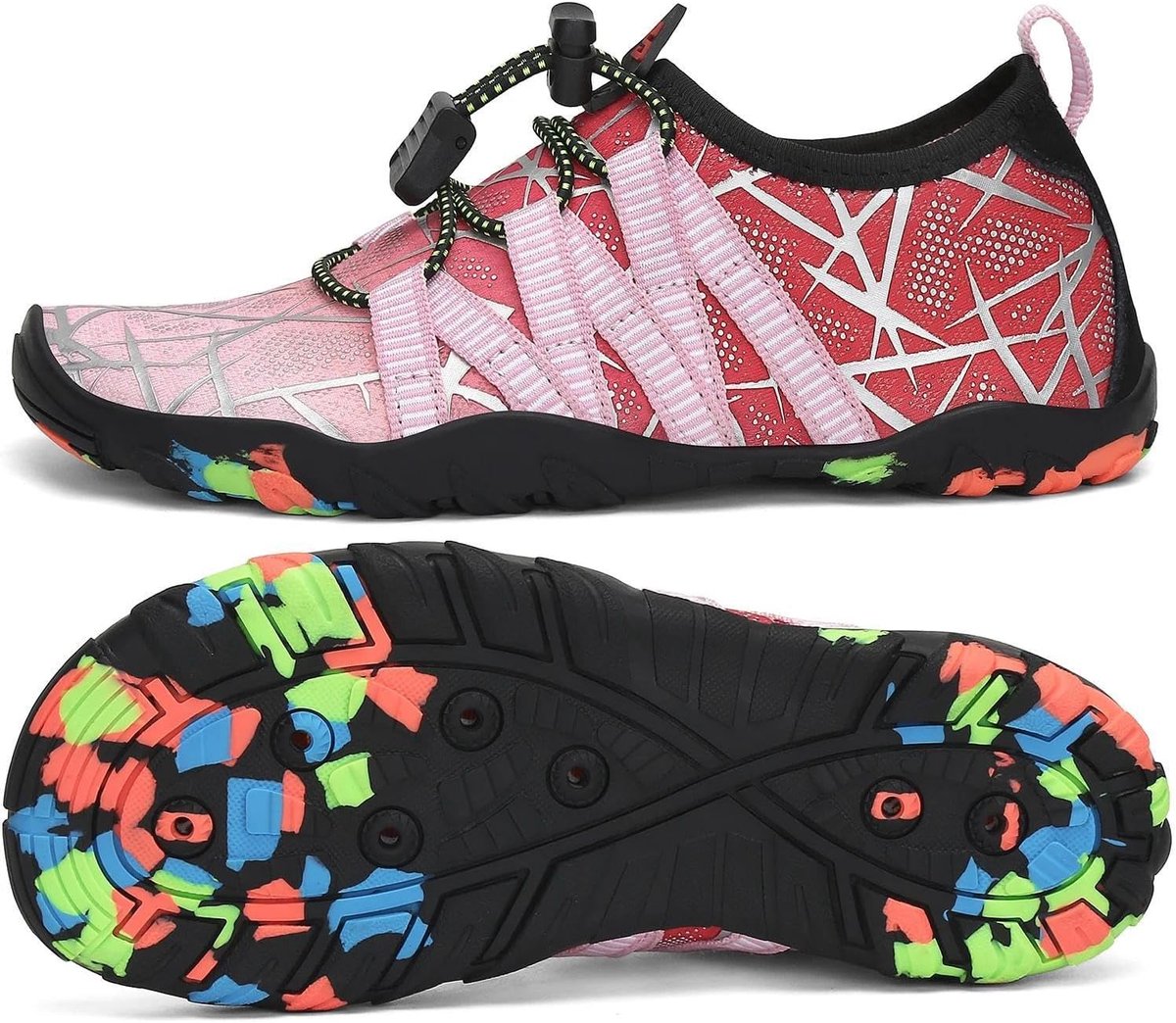 Waterschoenen voor kinderen, waterschoenen, jongens en meisjes, strandschoenen, ademend, zwembadschoenen, zee, voor surfen, duiken, zwemmen, maat 24-36 EU