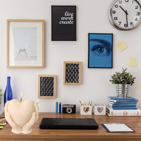 3D-siliconen kaarsvorm in hartvorm, doe-het-zelf kaarsvorm, zeep, hars, was, perfect voor Valentijnsdag, bruiloft, Moederdag, decoratie — afbeelding 2
