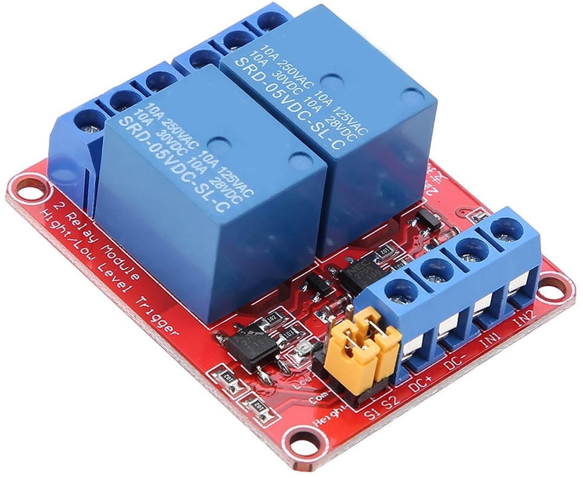 2-kanaals relaismodule relaiskaart met Low-Level opticooppler-uitbreidingskaart (5 V) Relais
