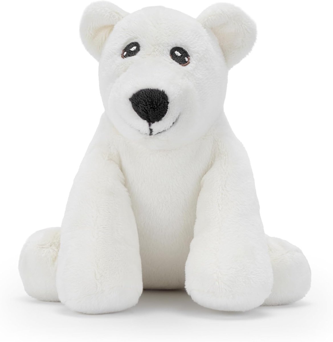 Co Pluchen IJsbeer (15 cm) – 100% gerecycled, milieuvriendelijk – Zacht en knuffelbaar knuffeldier voor pasgeborenen, peuters, baby's