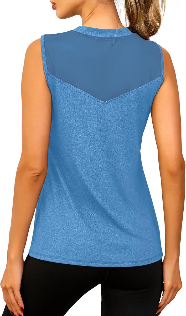 Sporttop voor dames, mouwloos yoga-shirt, licht sportbovenstuk, fitness-tanktop