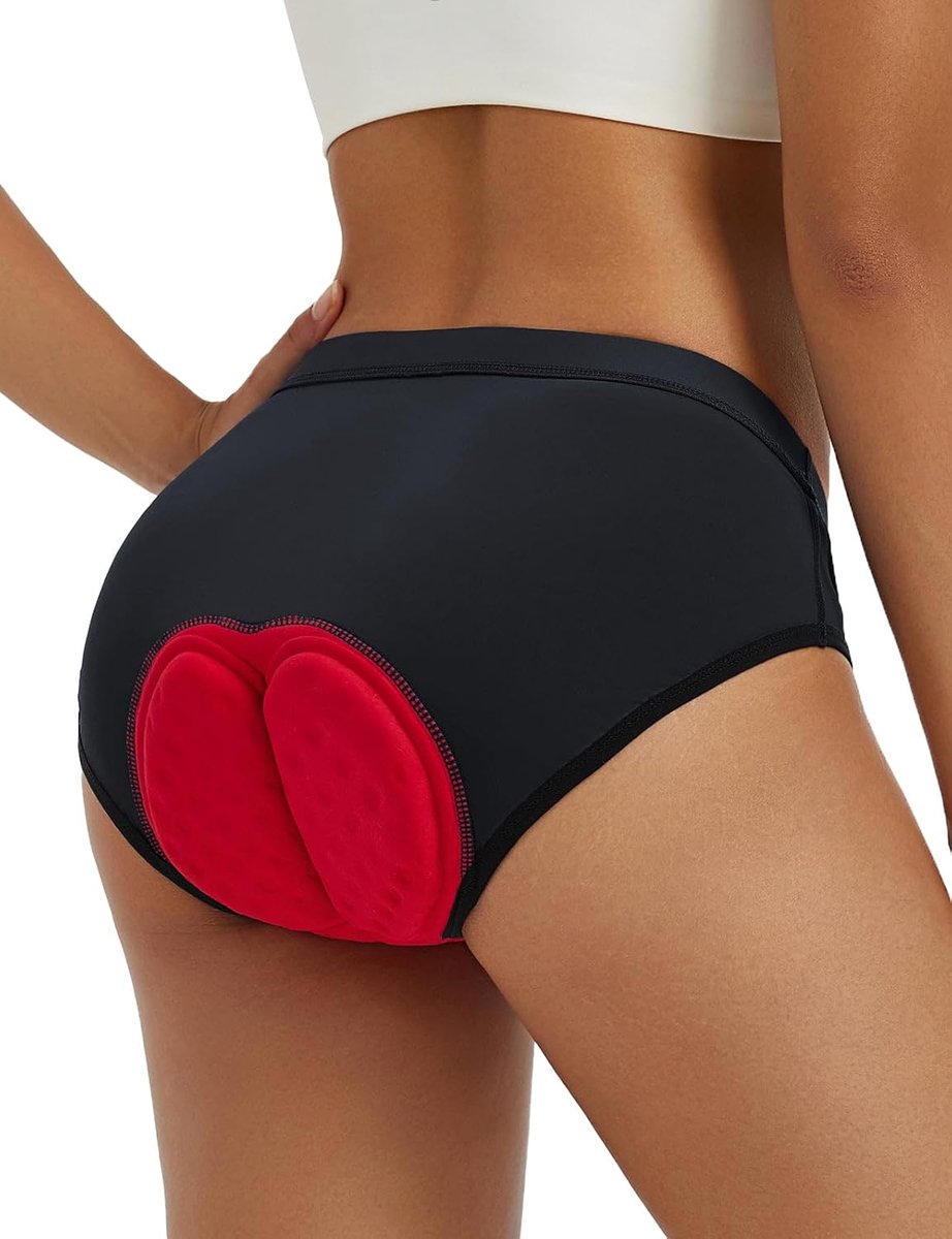 Baleaf Fietsonderbroek voor dames, gevoerd, fietsonderbroek, ademend, met 4D dik zitkussen