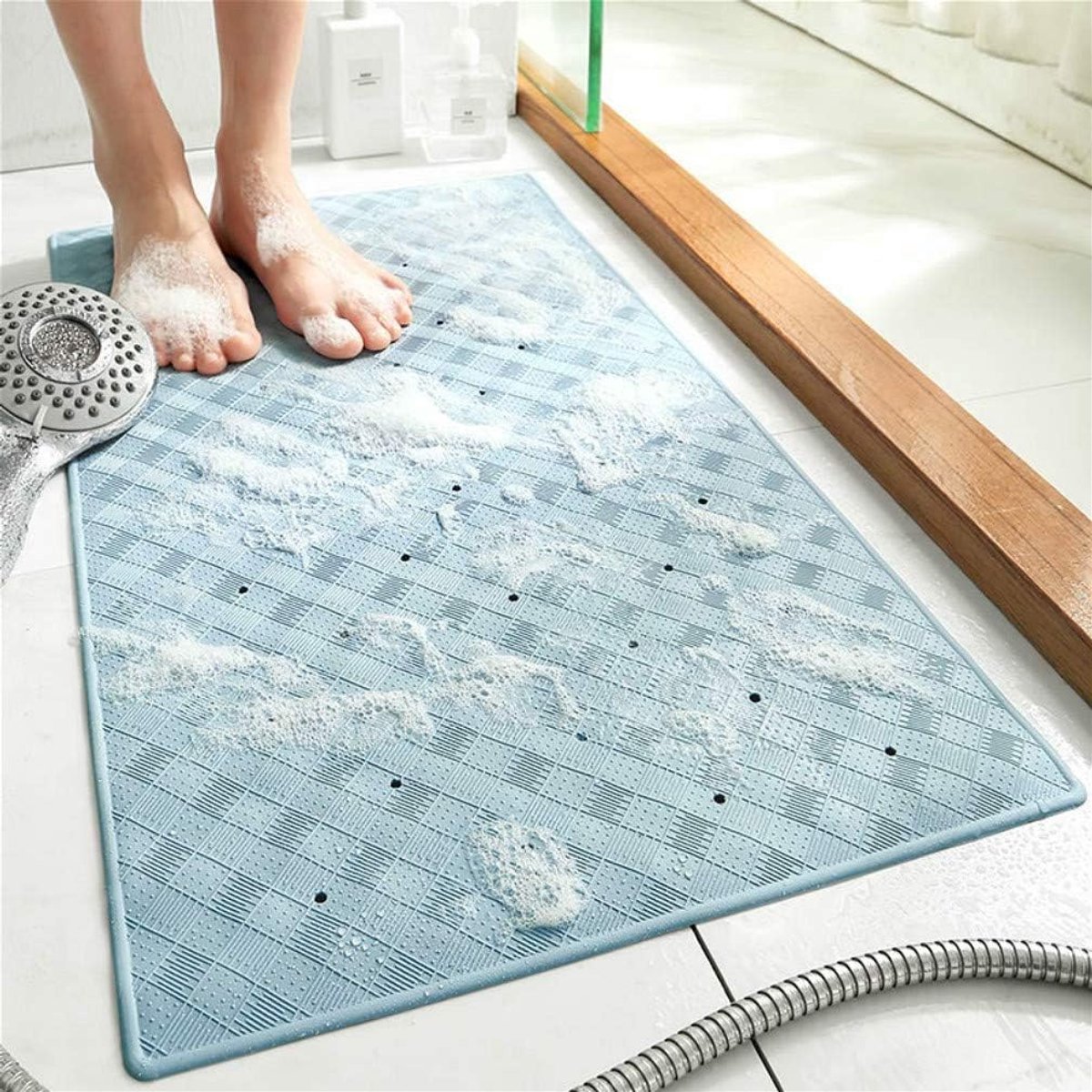 Rubber Badkamer Vloermatten, Huishoudelijke Badkamer Milieubescherming Vloermatten, Douche Kamer Waterdichte Antislip Matten (40 * 70cm)