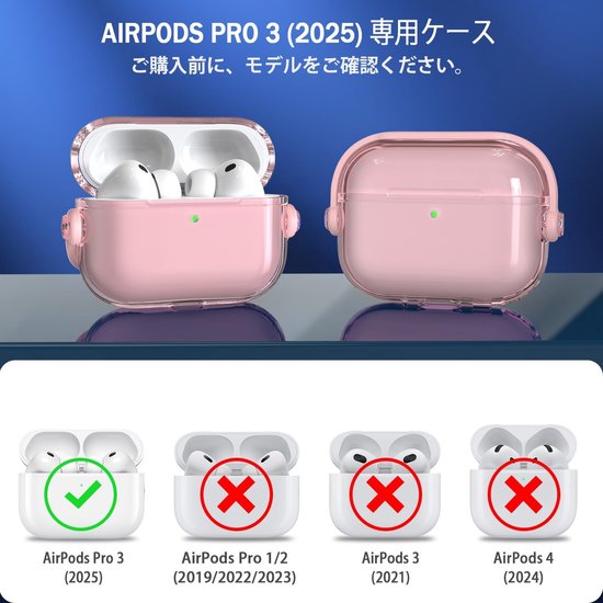 Voor AirPods 4 generatie Case, Cover Airpods 4 - zacht TPU zeer transparant anti-vergelend voor AirPods 4 Case met reinigingsset en schattige ronde gesp, Roze — afbeelding 3