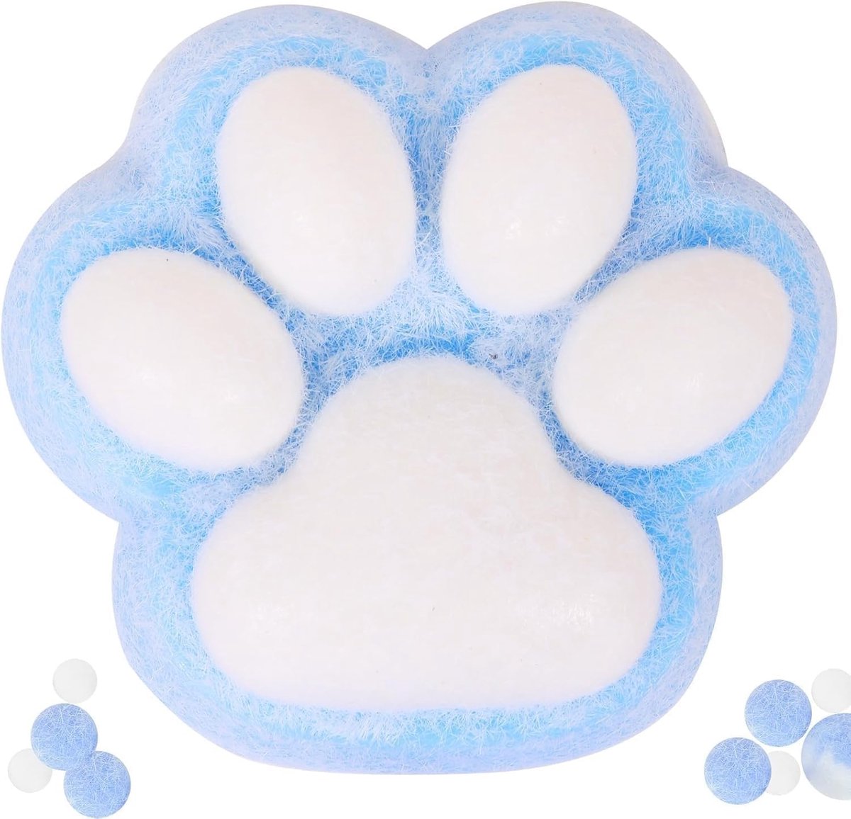 Knijpspeelgoed voor grote kattenpoten, zachte elastische grote kattenpoot met bont knijpspeelgoed voor drukontlasting voor schoolkantoor, schattige zachte kattenpoten