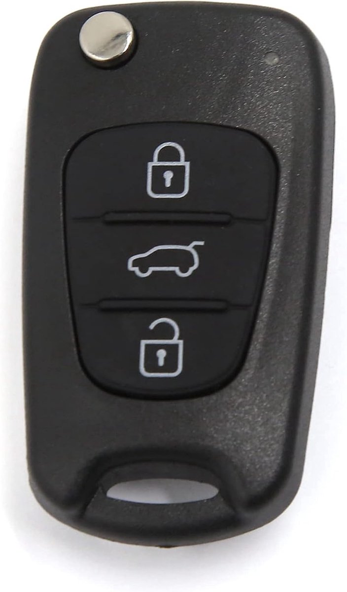 Sourcingmap zwart plastic auto vouwen flip sleutel shell afstandsbediening case 3 knop