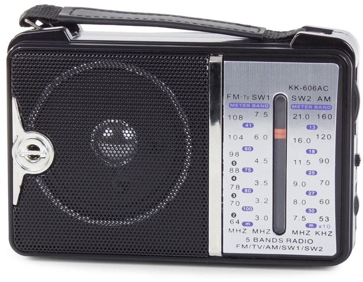 MOZY® - Retro Noodradio - Zwart - Batterijen & Netstroom - AM, FM en SW1/SW2 - met Antenne - Draagbare Radio - Keukenradio