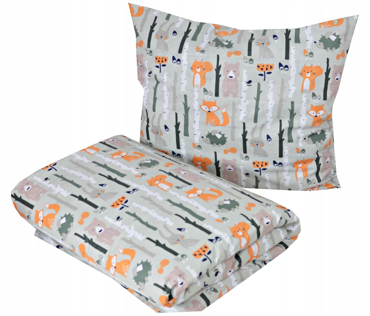Kinderbeddengoed 140x200 Katoen met Vossen - Oranje