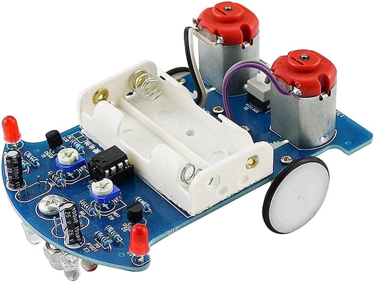 D2-5 Intelligent Tracking Car Kit, Smart Car Soldeer Project Kits, voor Line Patrol Experimenteel Onderwijs DIY Tool