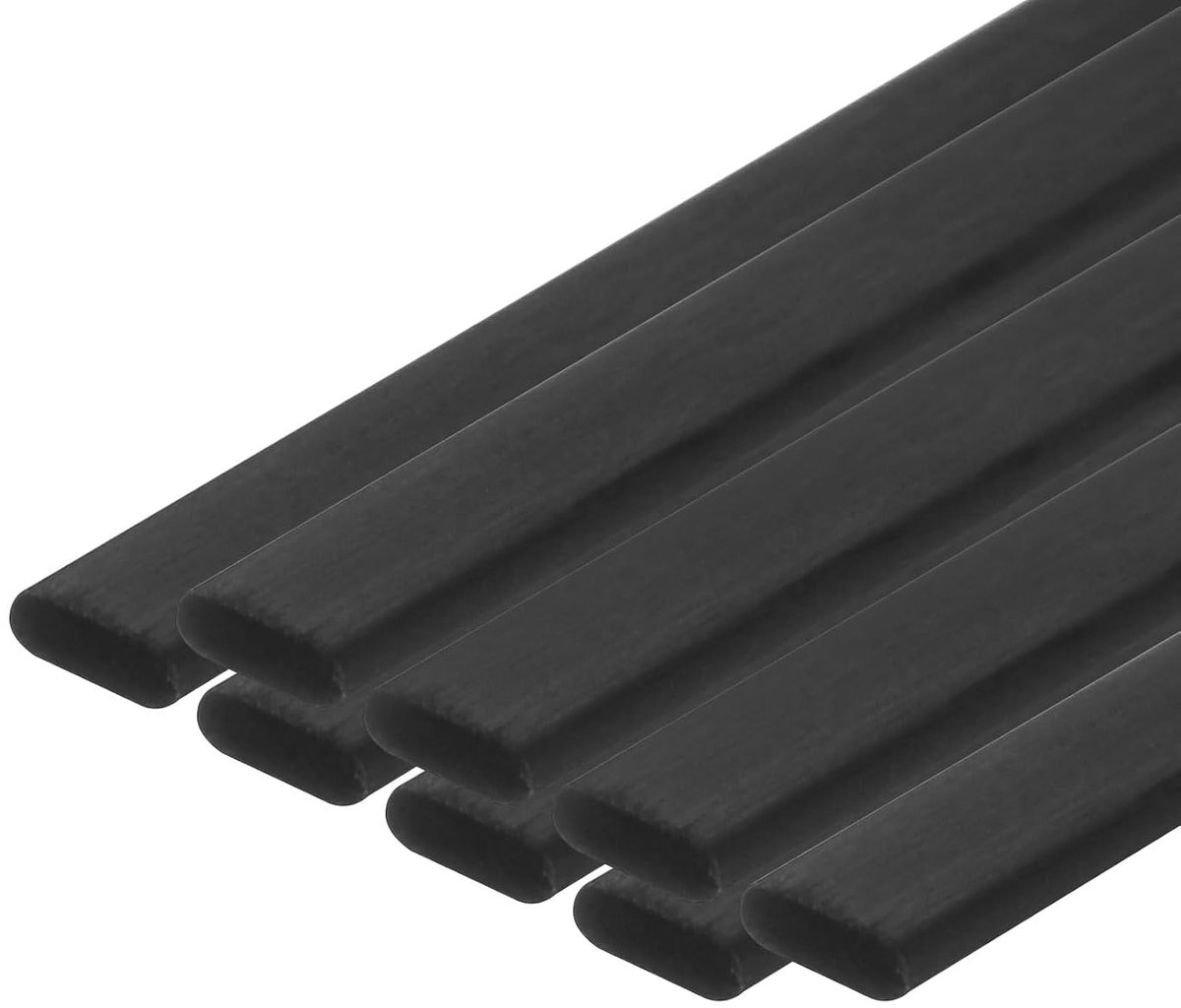 8 stuks koolstofvezelstrips 1 x 3 mm 400 mm lengte gepultrudeerde platte koolstofvezelstaven voor vliegers, RC-vliegtuig