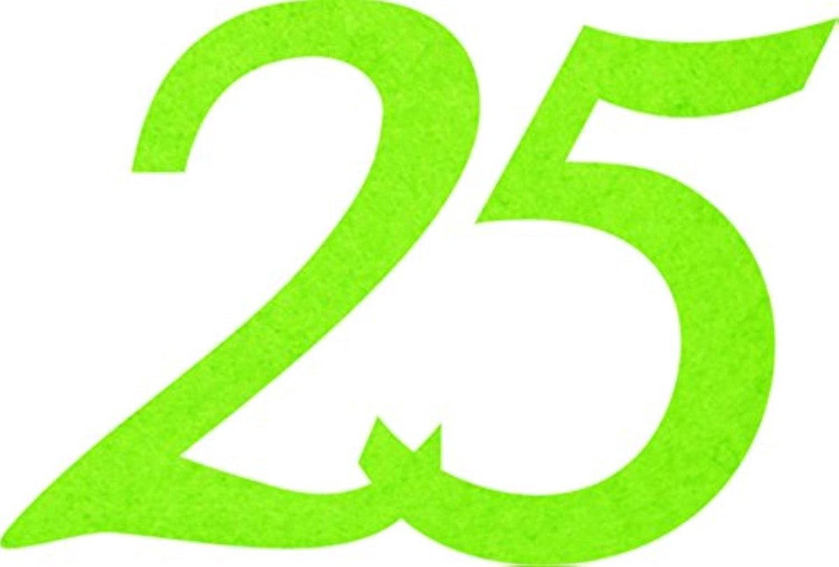 Knutsel-News strooidecoratie, fliz, appelgroen, 18 x 12 x 3 cm, 25 stuks