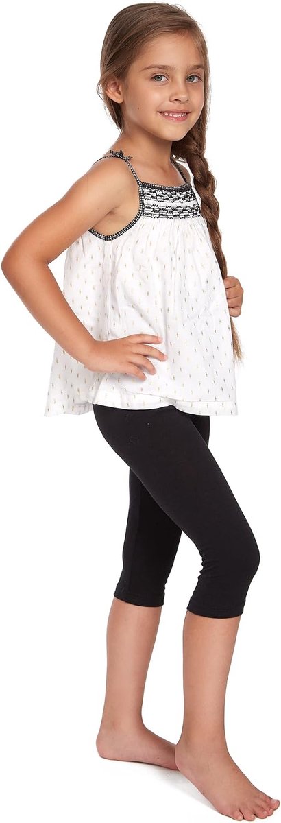 Leggings, ¾-lengte, eenvoudige broek voor kinderen, stretchkatoen, slank, ademend, casual, ultrazacht, 1-13 jaar, school, spelen, dansen, kleuren CH34
