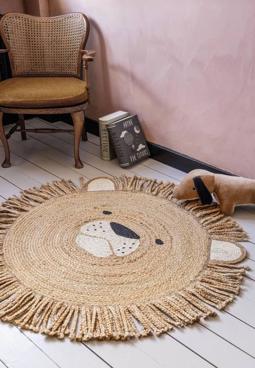 Prince Kinderkleed, Ø 100 cm, Beige | Rond, Laagpolig, Alleen chemisch reinigen, Zonder gevaarlijke chemicaliën, Kinderkamer