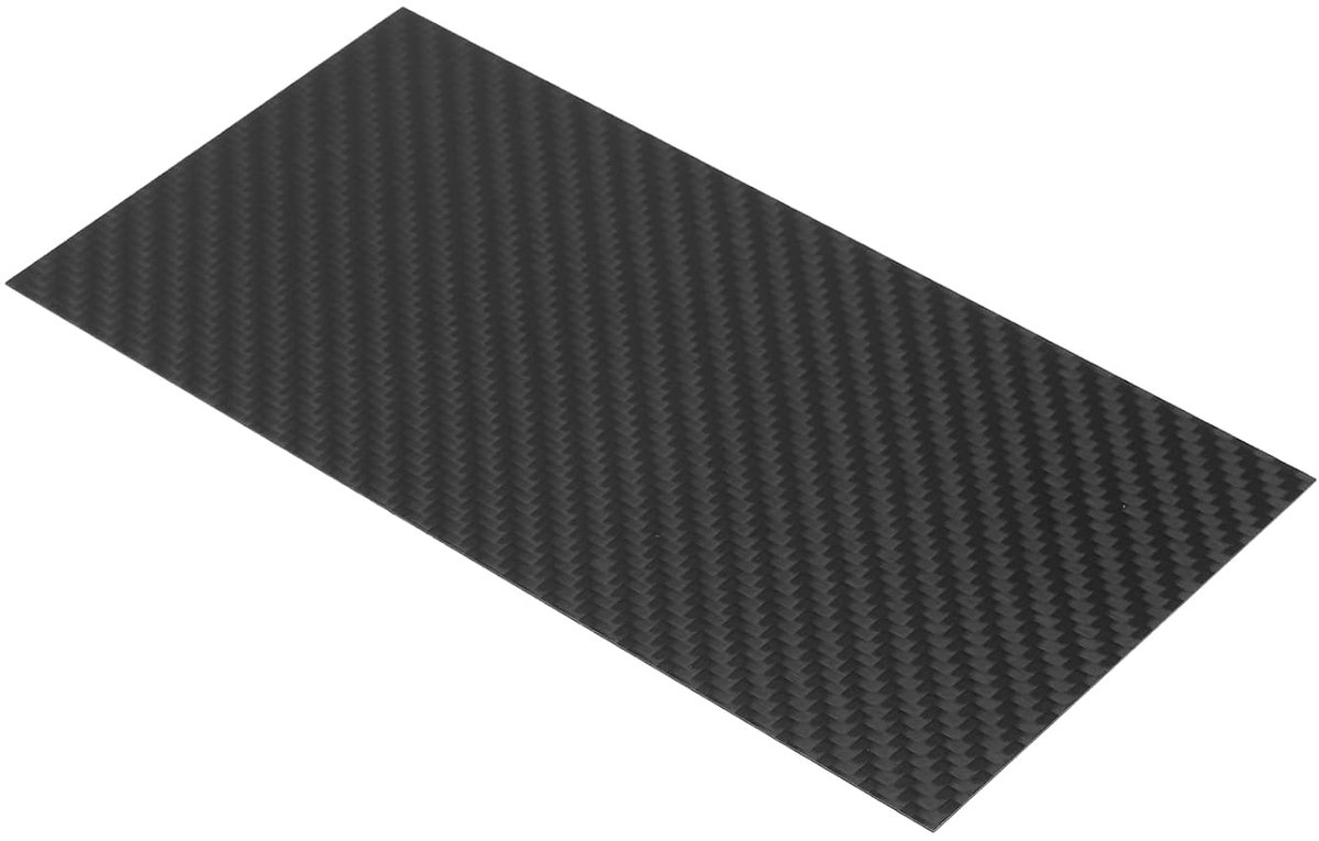 Koolstofvezelpaneelblad 3K, 200 x 100 x 0,5mm Flexibele Koolstofvezelplaat Voor RC Vliegtuigen, Modelauto, Auto-onderdelen (Twill Mat)