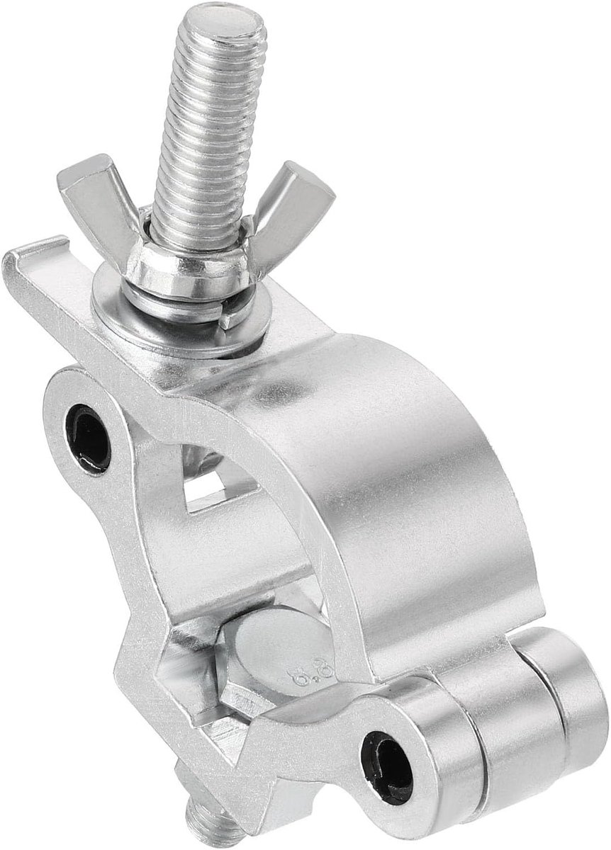 Lichtbalkbevestiging, maximale belasting van 68 kg, enkele gesp | 1 stuk, klem van aluminiumlegering, voor podiumverlichtingsbuis met een diameter van 35-45 mm