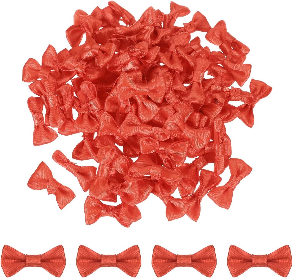 Strikken voor knutselwerk, 3,1 x 1,5 cm, kleine satijnen strikken, groothandel, voor doe-het-zelf, naaien, scrapbooking, bruiloft, cadeau, woondecoratie