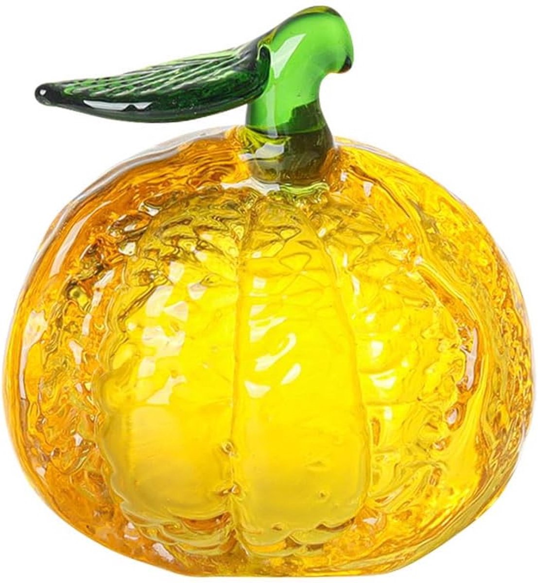 Oranje Beeldjes Standbeeld Ornament Kunstmatig Fruit Standbeeld Ornament Tafelblad Fruit Presse-papier Art Glas Ornament voor Thuiskantoor Souvenir Geschenken -Oranje