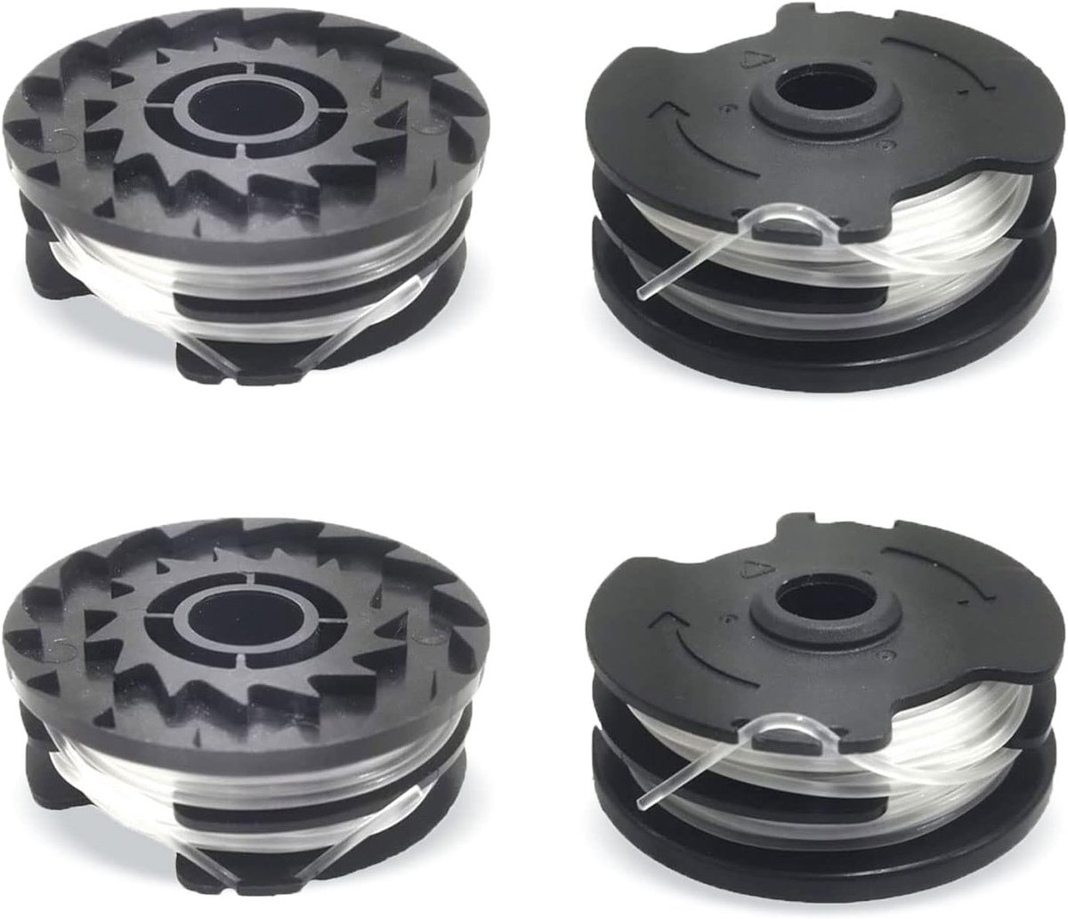 Spoelen voor LIDL Parkside, nylondraden, reservespoel voor LIDL Parkside trimmer PRTA 20-Li A1, B2, C3; PRT 550 A1, A3; PRT 300 A1 - 2 x 4 m 1,6 mm