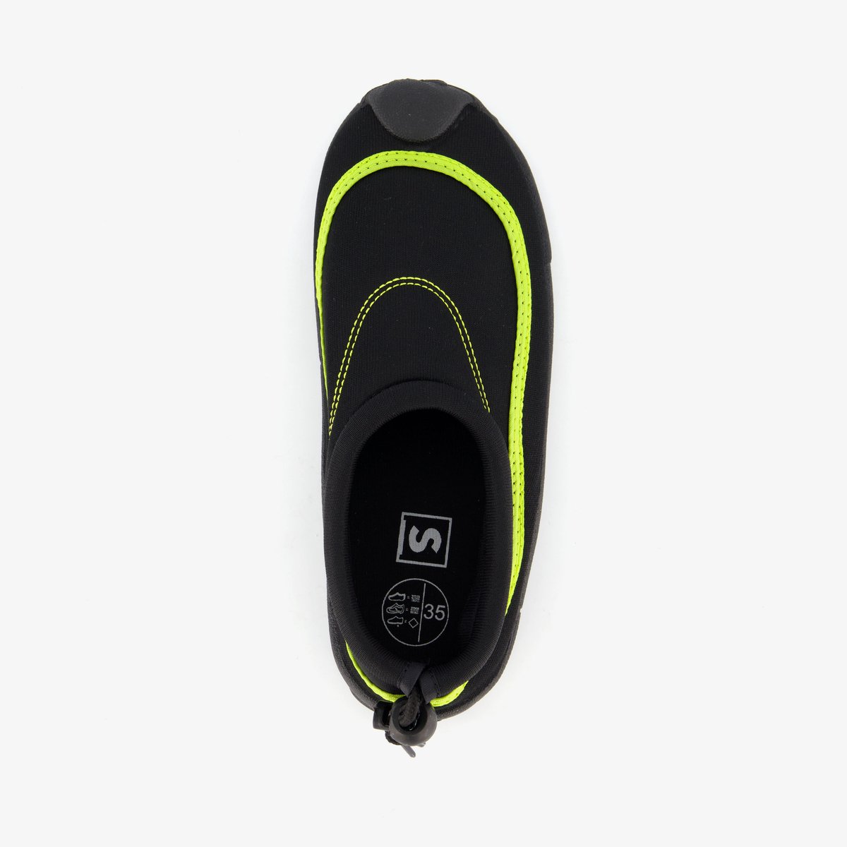 Waterschoenen met aantrekkoord zwart geel - Maat 34